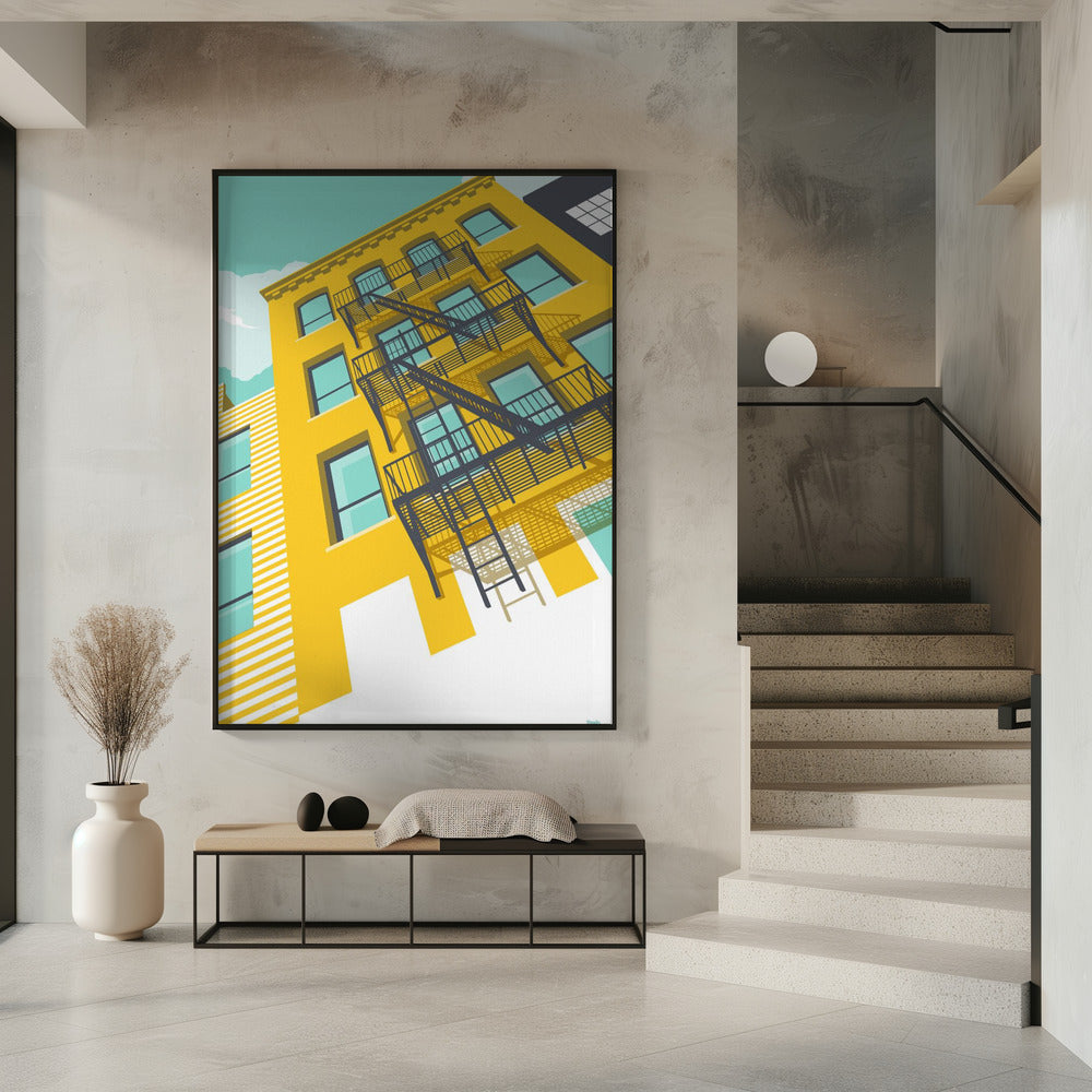 NYC Brooklyn Yellow | Poster