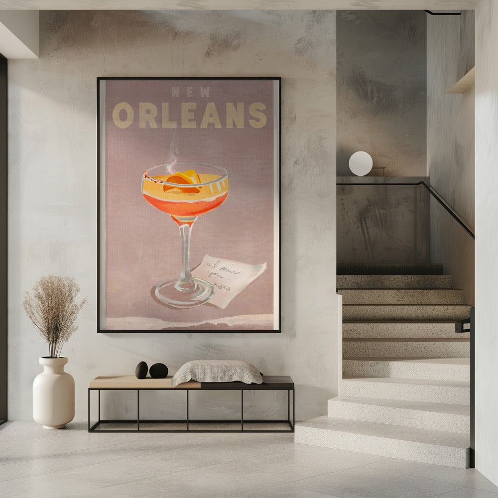 New Orleans Cocktail Travel Poster | Poster