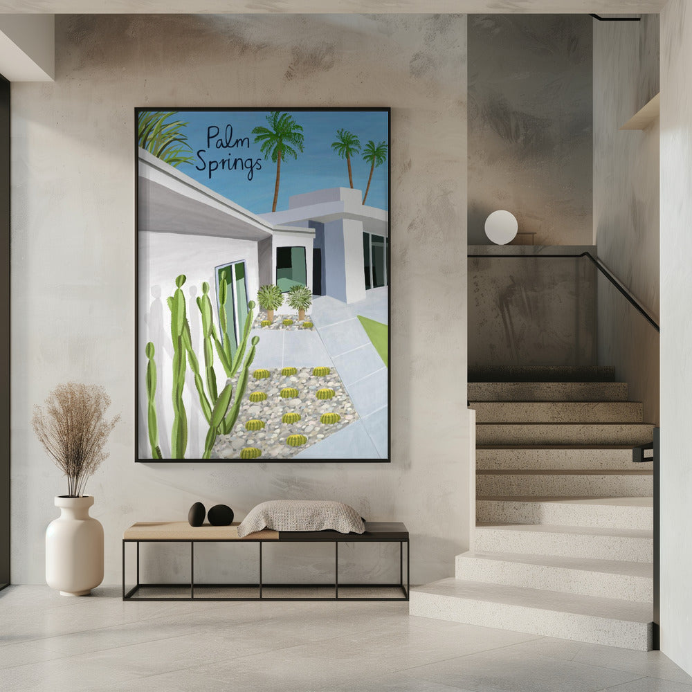 Palm Springs Modern Architecture by Artist Carla Daly | Poster
