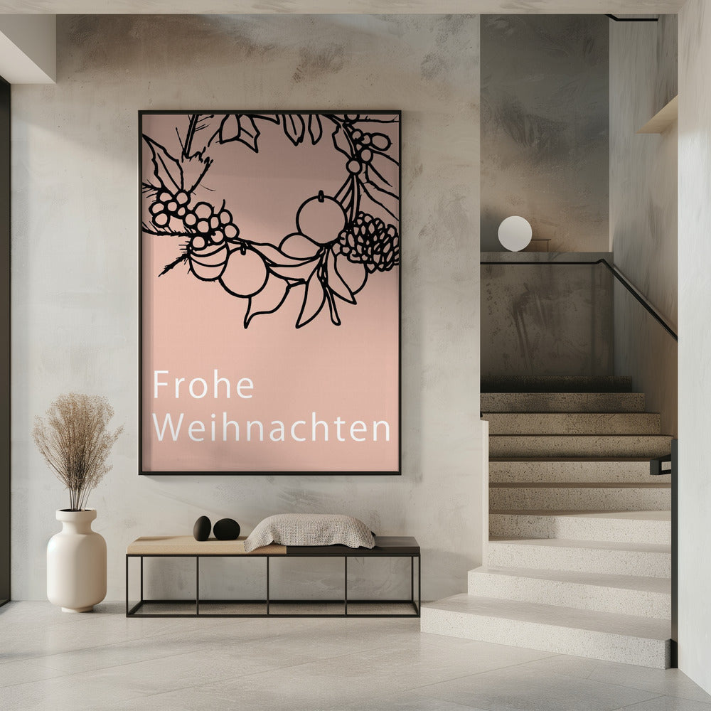 Bows and Baubles: Frohe Weihnachten Christmas | Poster