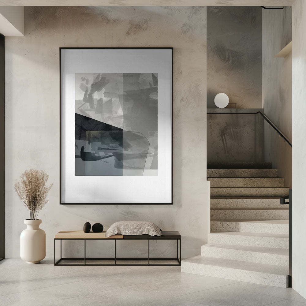 Abstract Monochrome Wash 1 | Poster