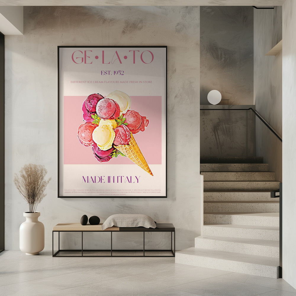 Vintage Style Gelato Poster | Poster