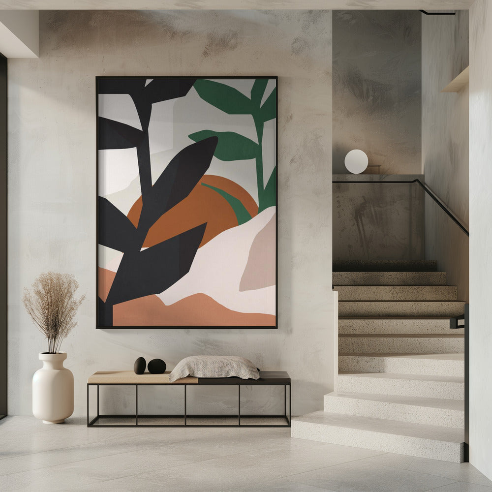 Abstract Art Tropical Leaves | Poster