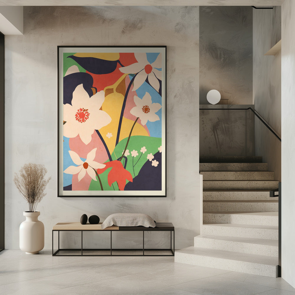 Abstract Art Landscape Flowers | Poster