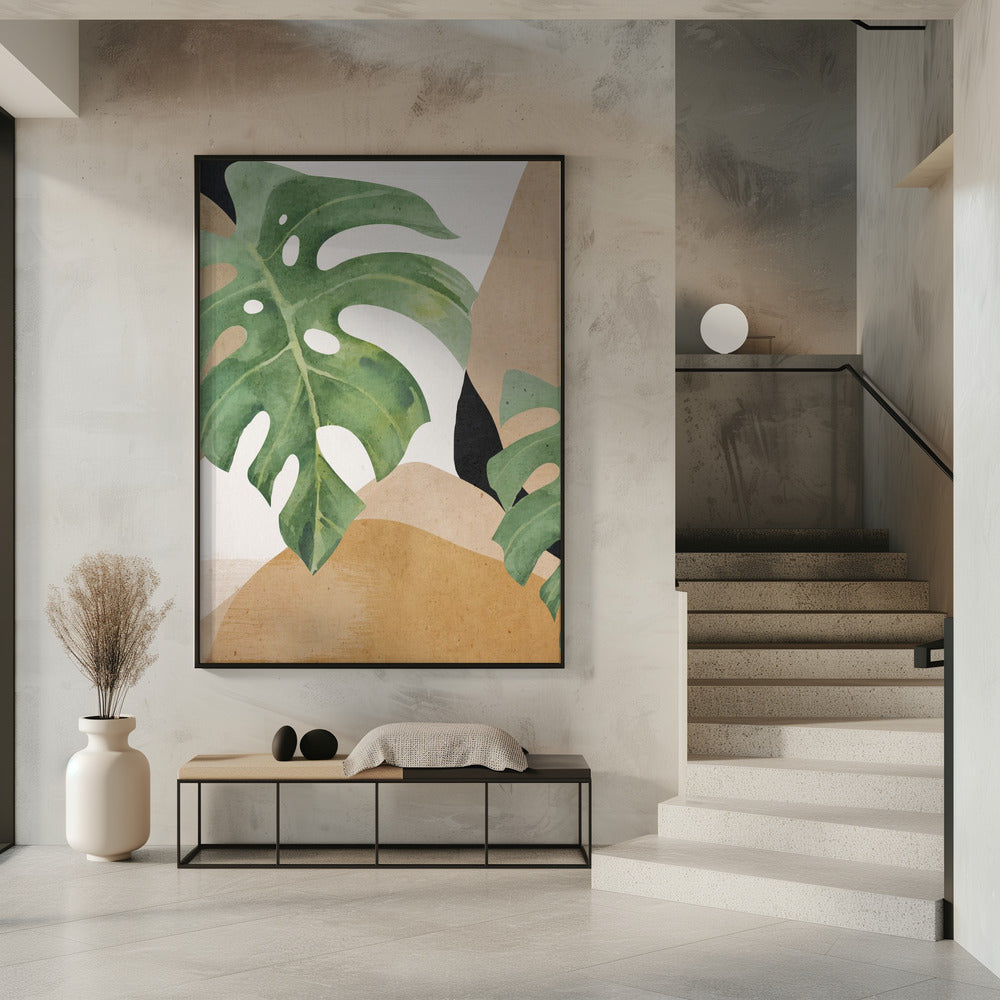 Abstract Art Tropical Leaves | Poster