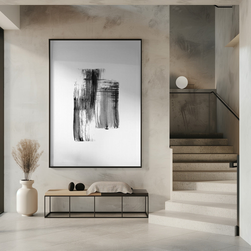 Ink %22black Ink Strokes No.01%22 | Poster