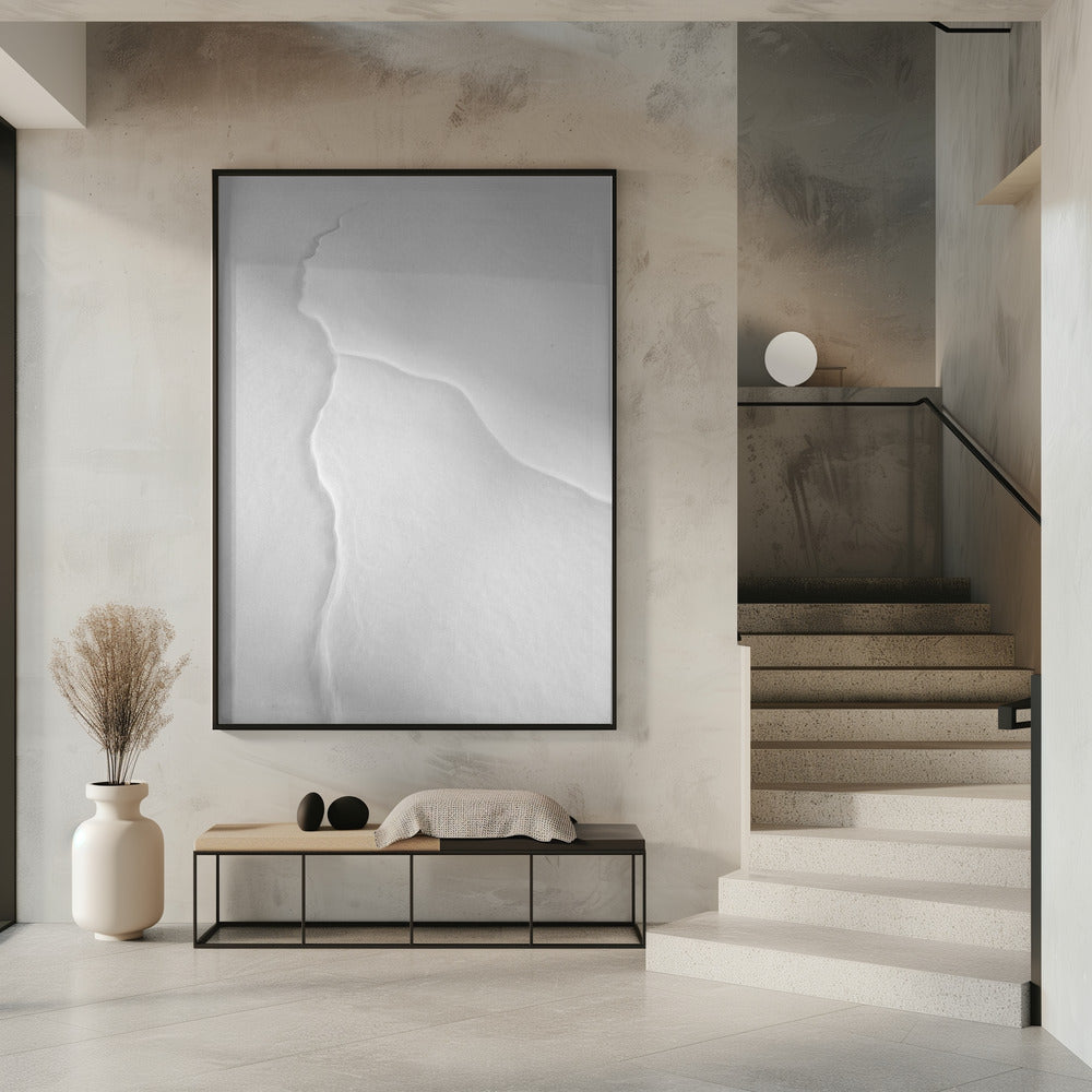 Pretty Woman with White Scarf in the Wind | Poster