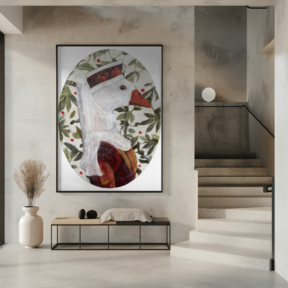 Cata With Green Leafs | Poster