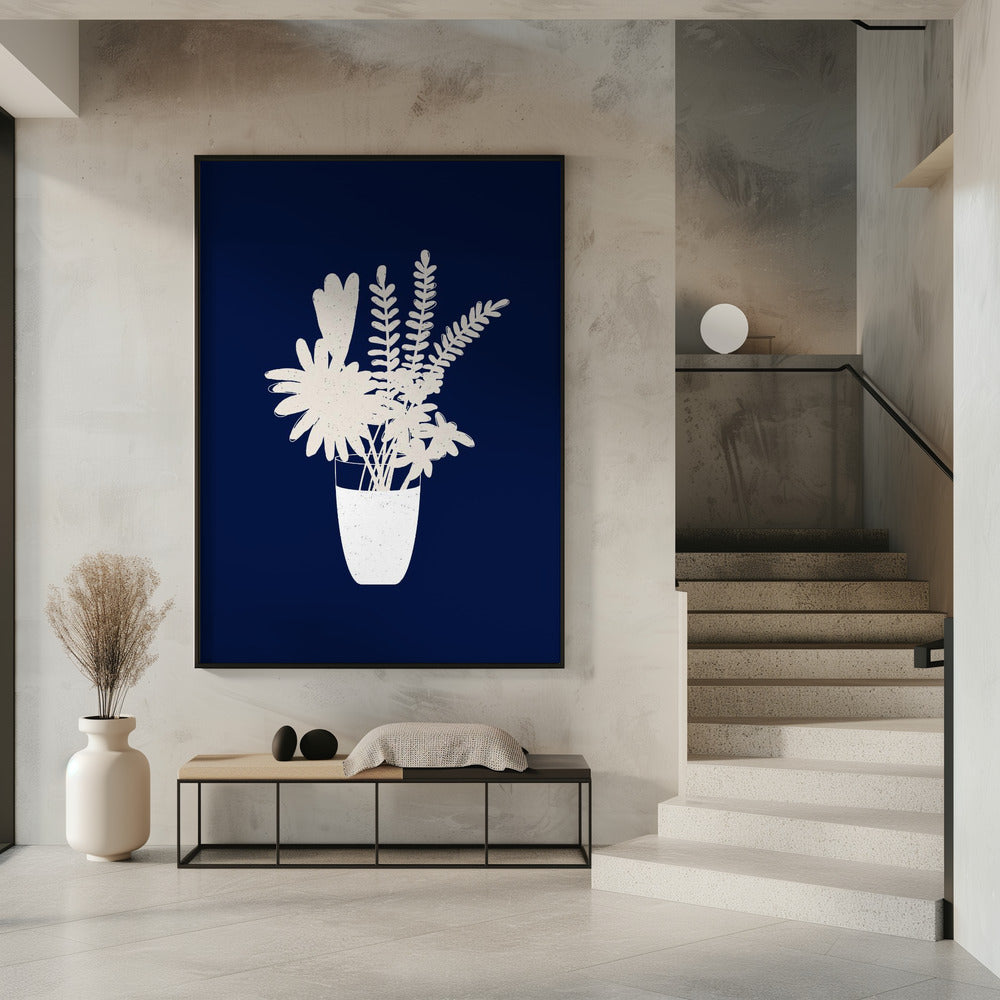 Sepia Floral Silhouette | Poster