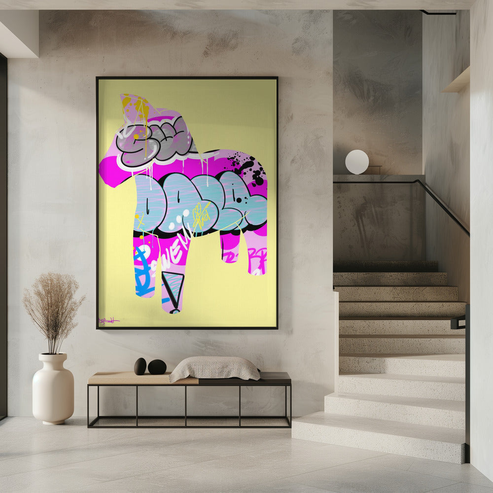 Graffiti Style Dala Horse | Poster