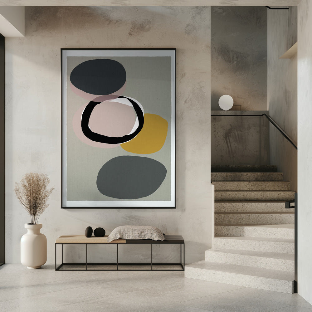 Abstract Circles in Muted Tones | Poster