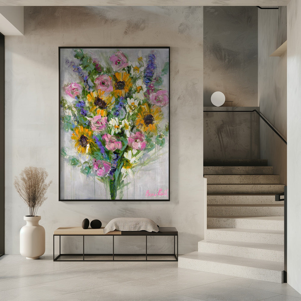 Vibrant Sunflowers Bouquet | Poster