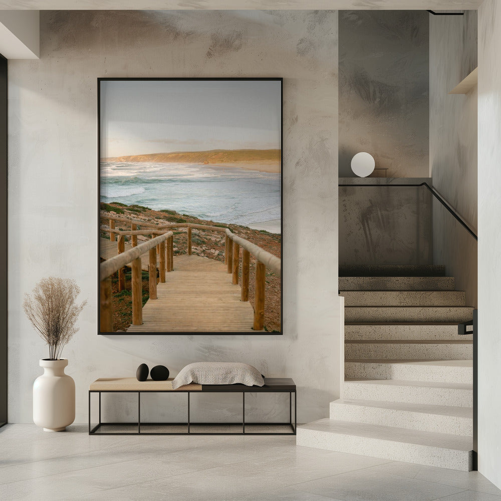 Serene Coastal Landscape At Sunset | Poster