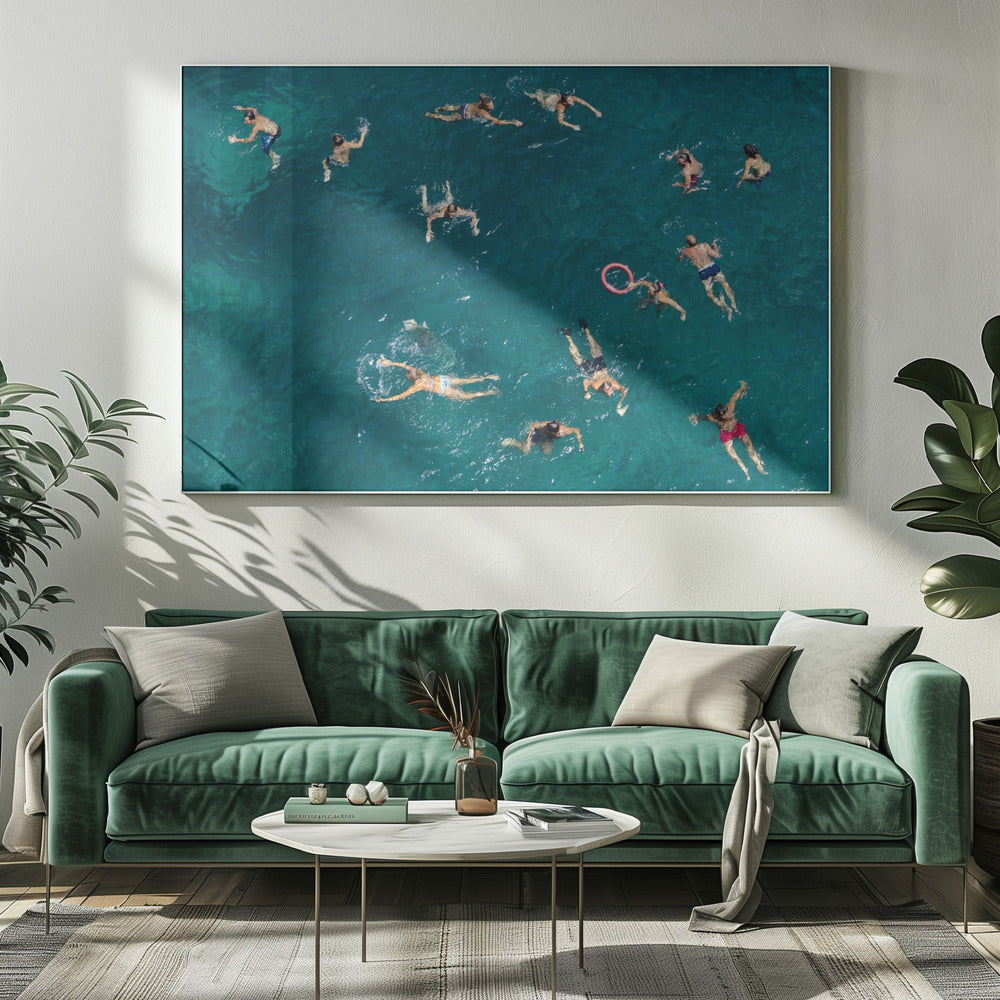 Blue water swim | Canvas