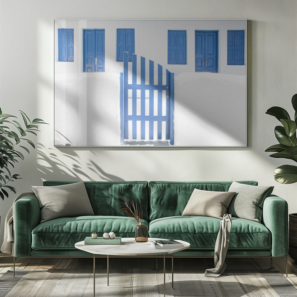 whitewash and blue paint | Canvas