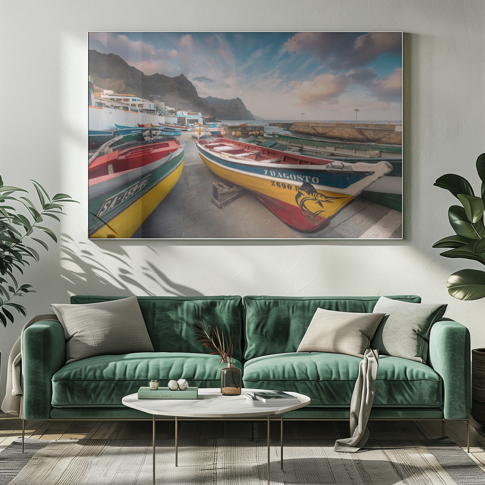 Colored Boats | Canvas