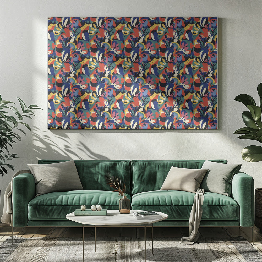 Vibrant Flowery Waves | Canvas