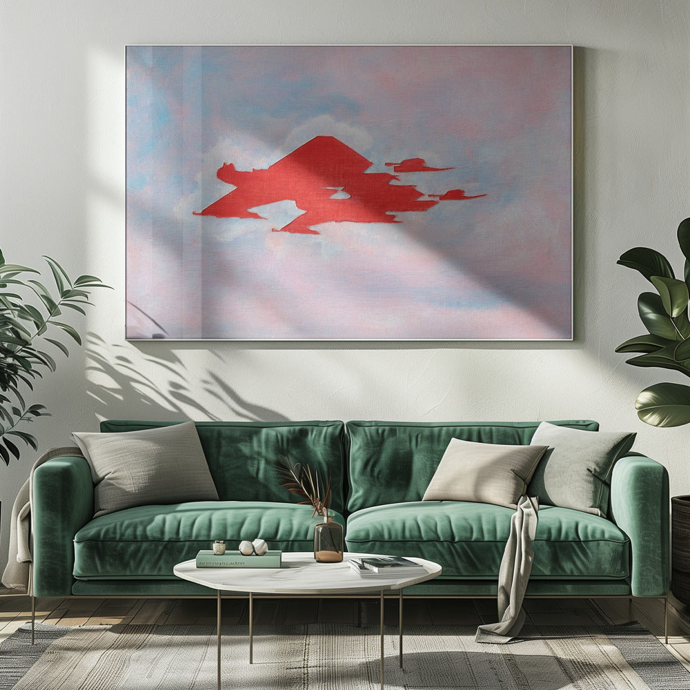 UAP Red, Cloudy Sky | Canvas