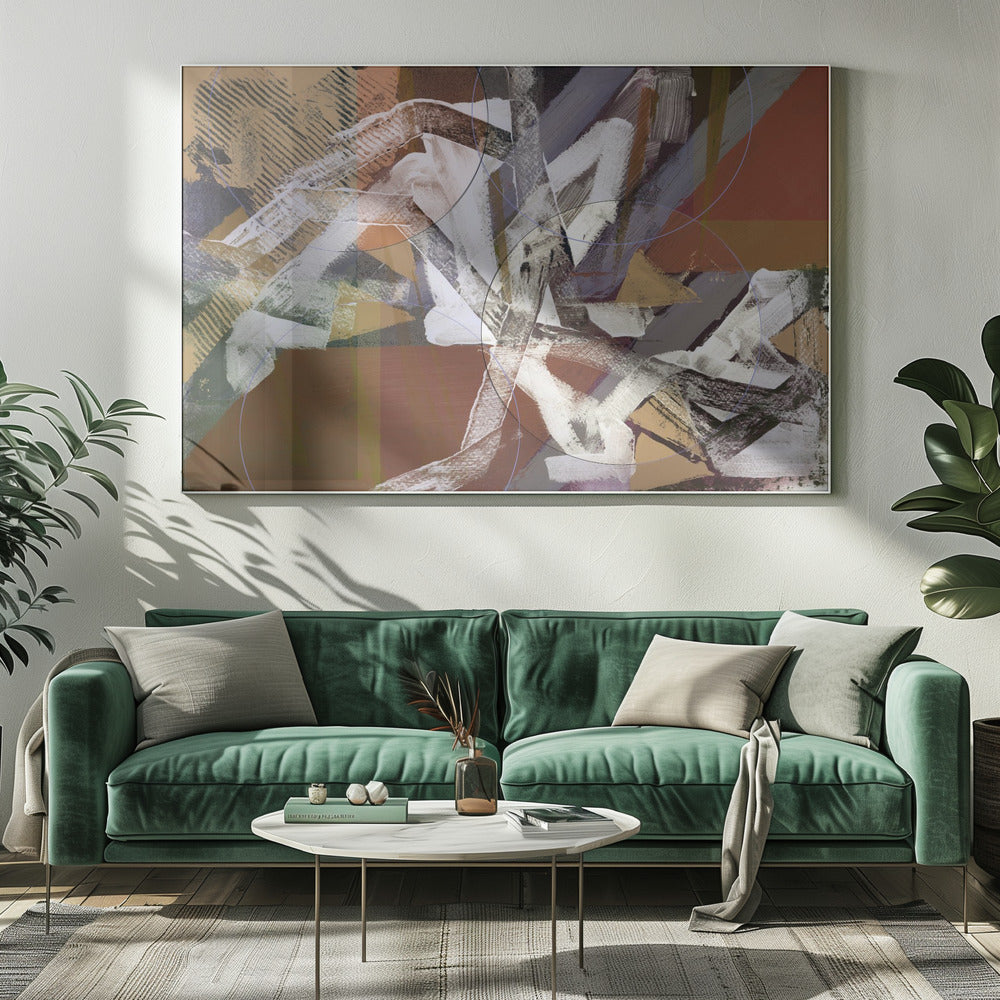 Abstract Circles and Textures 3 | Canvas