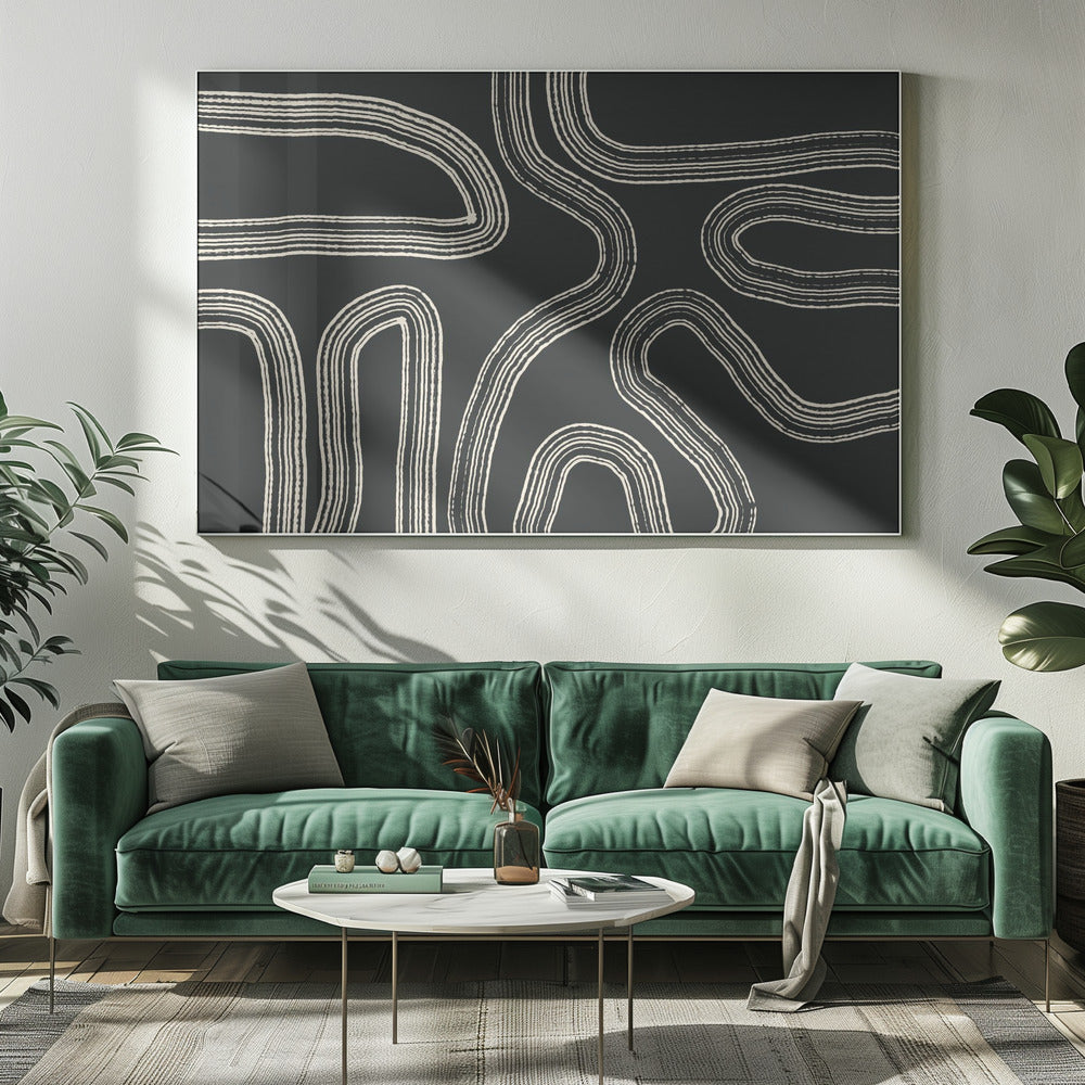 Black and White Line Patterns | Canvas