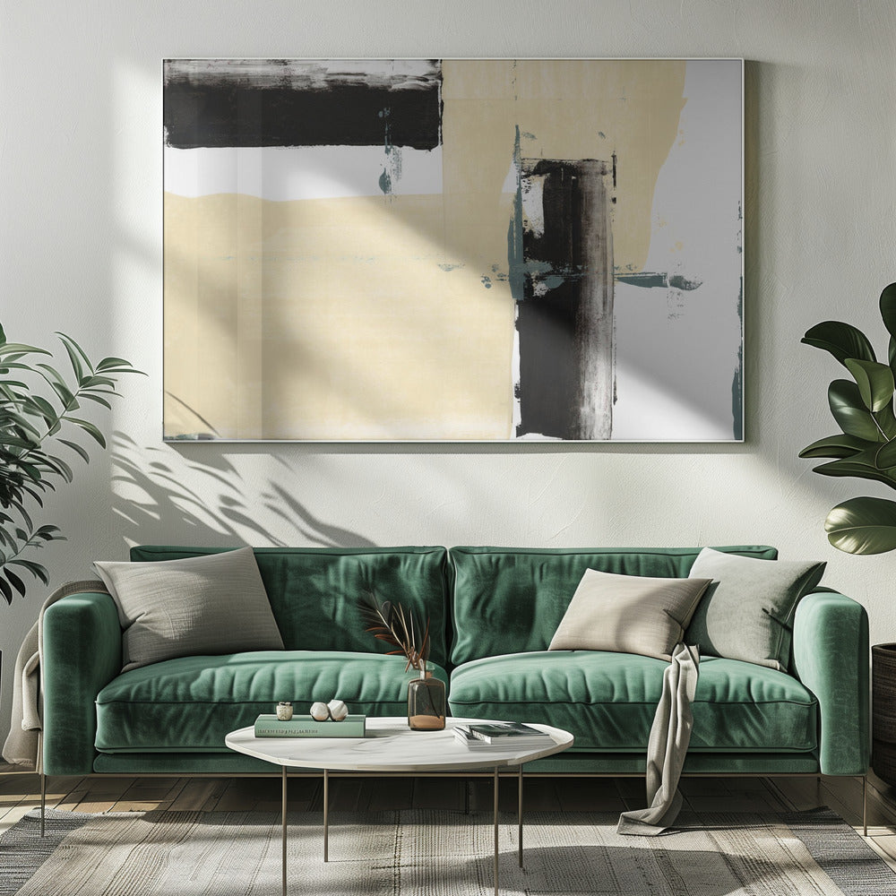 Neutral & Black Art Print No 2 | Canvas