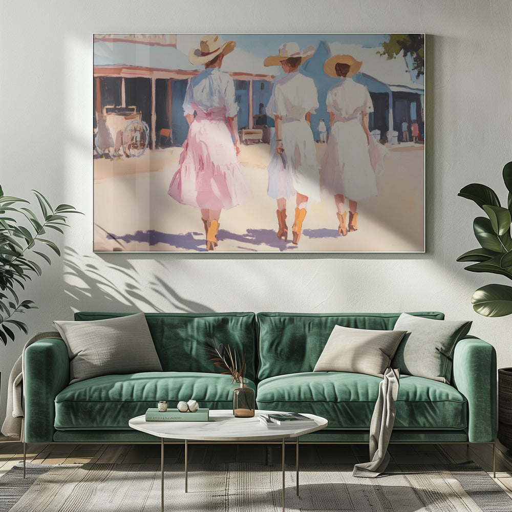 Retro Western Ladies | Canvas