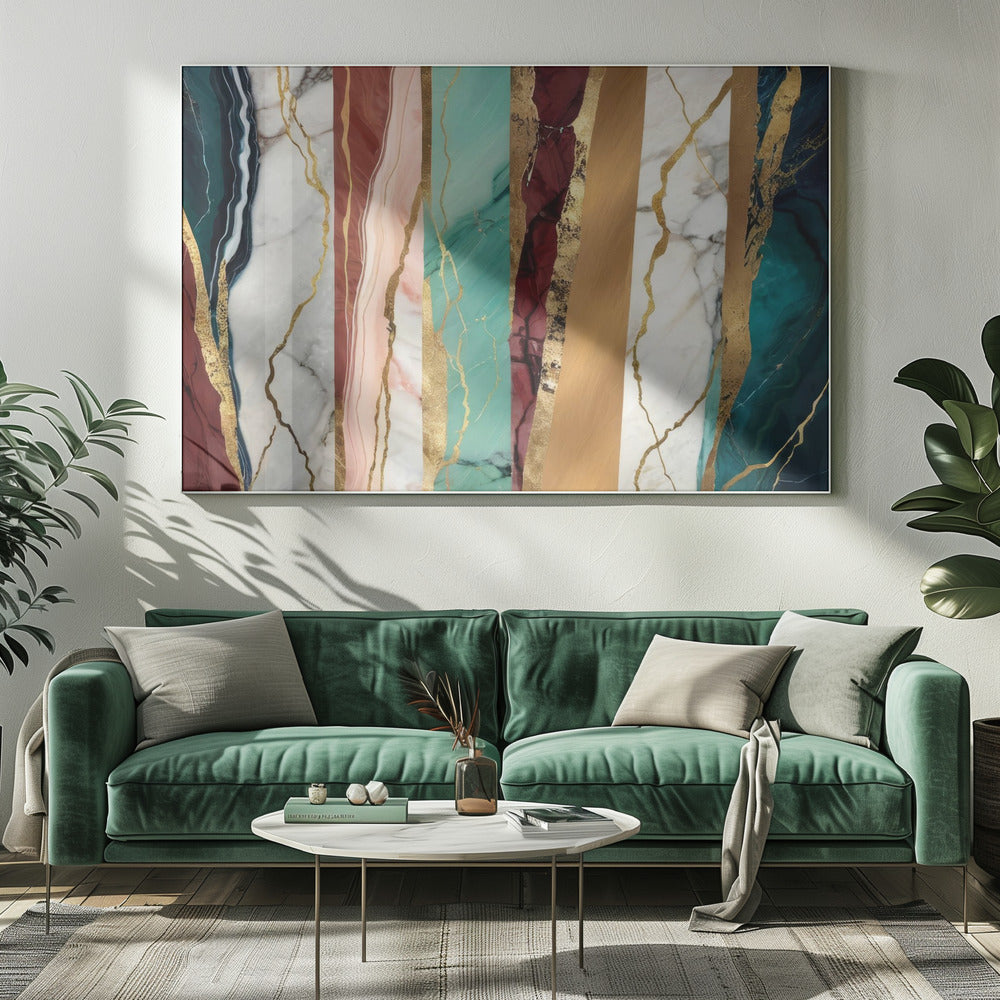 Marble Textures With Rich Gold Veins | Canvas