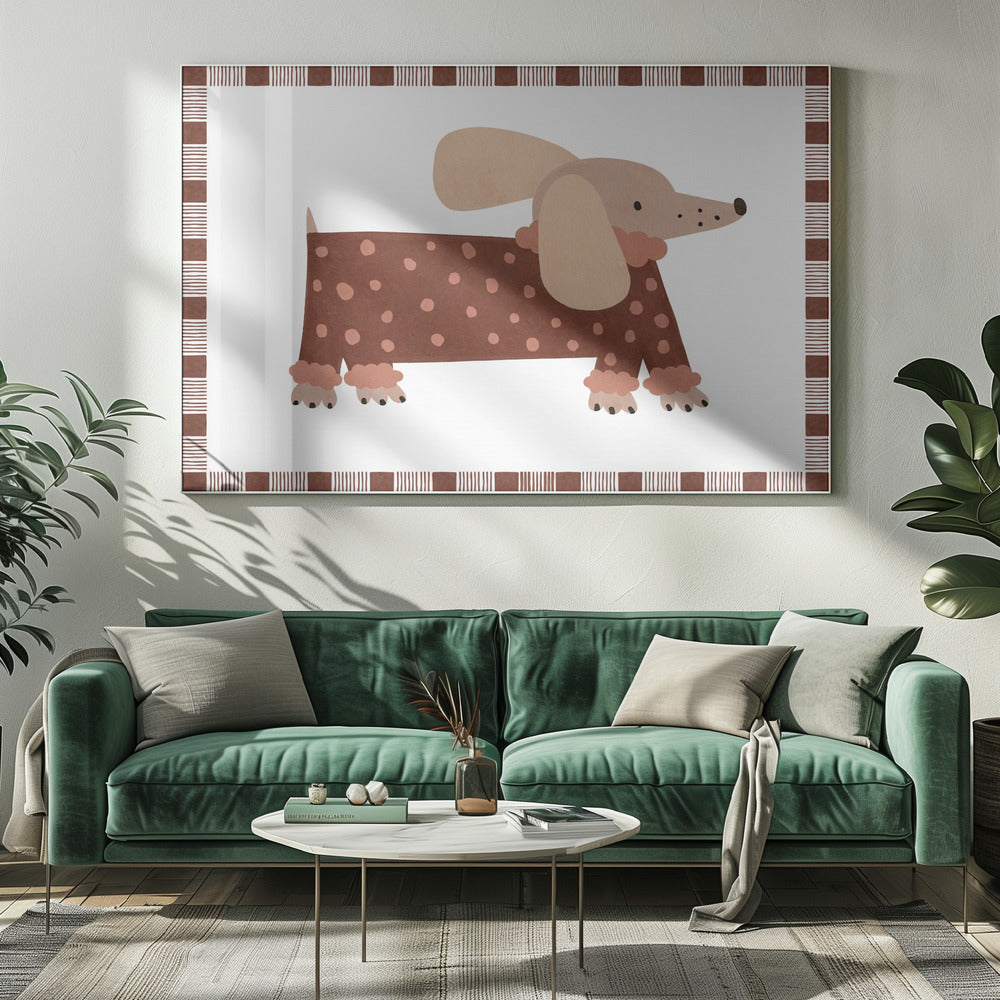 Dotted Dachshund | Canvas