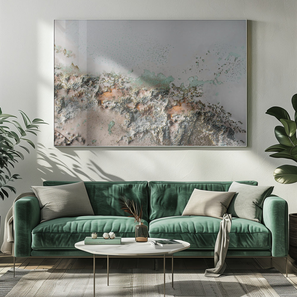 Earthly Fragments - Coastal relief art | Canvas