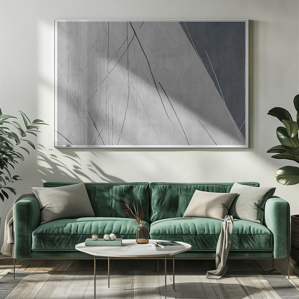 Abstract Lines on Grey | Canvas