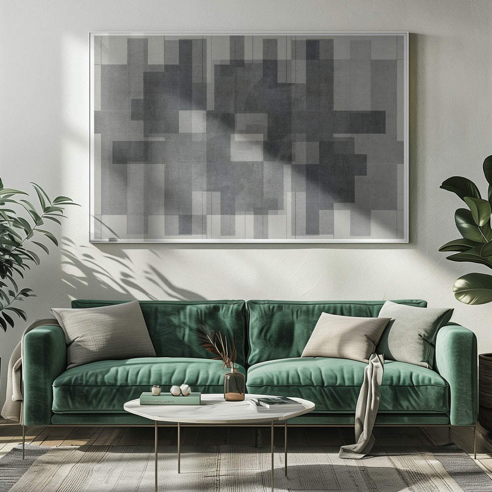 Mid Century Modern in Grayscale | Canvas
