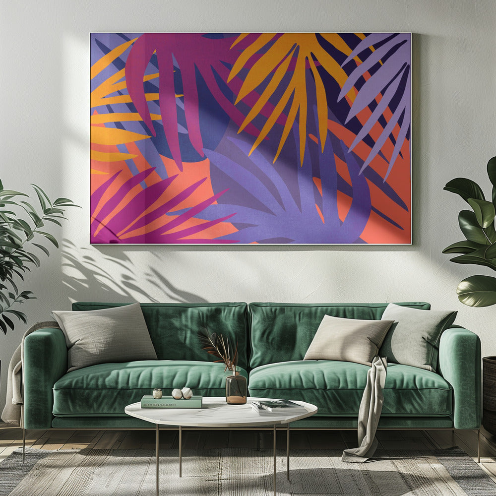 Vibrant Jungle Leaves | Canvas