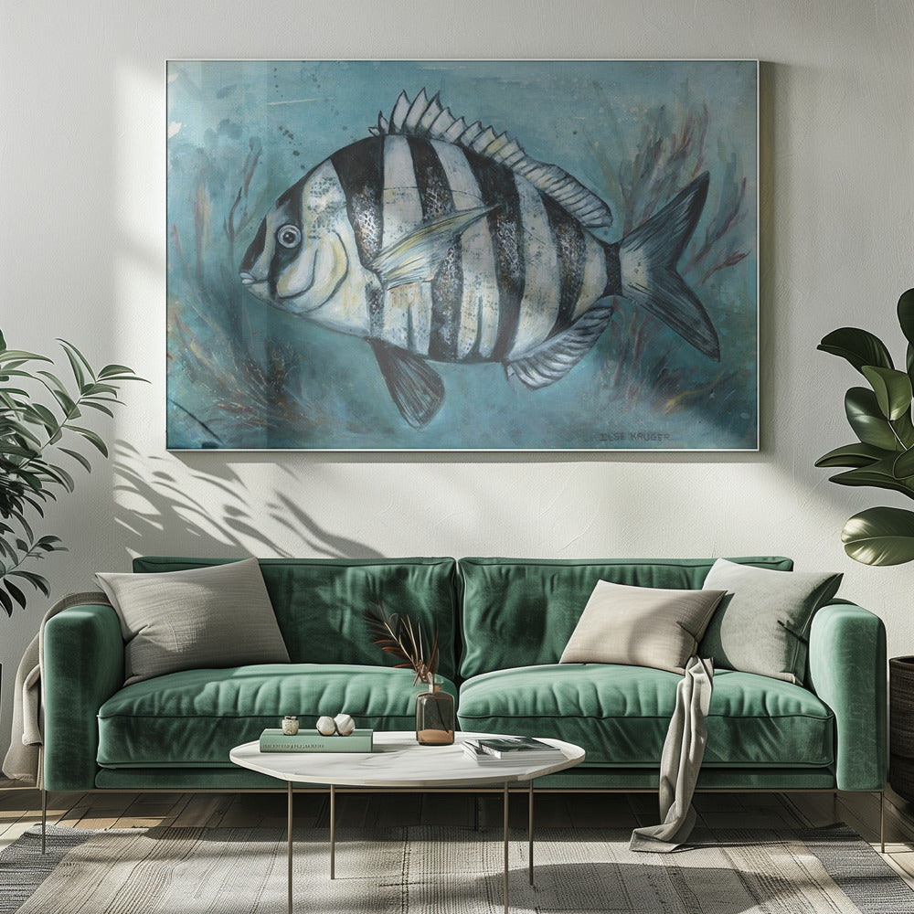 Striped Sea Beauty | Canvas