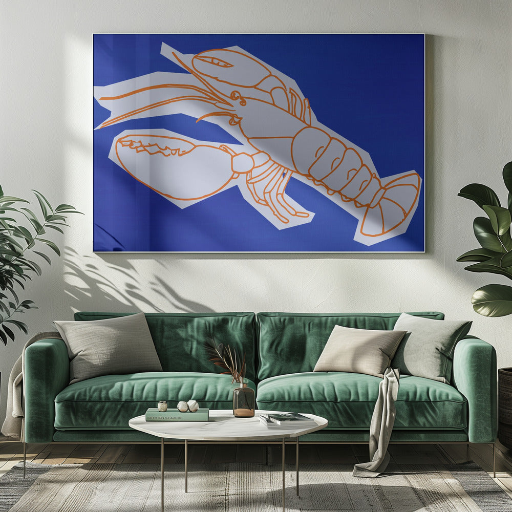 Lobster in Lines | Canvas