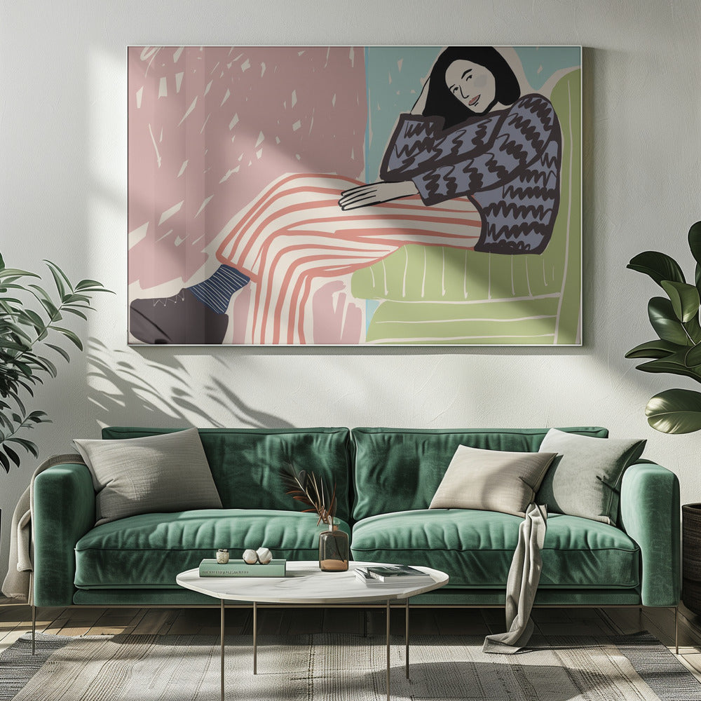 Lady on chair | Canvas