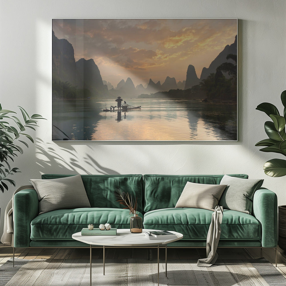 Golden Li River | Canvas