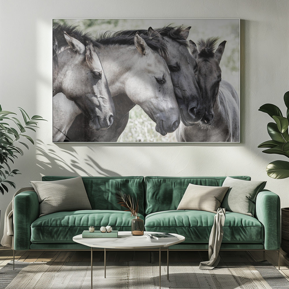 Four Konik Horses | Canvas