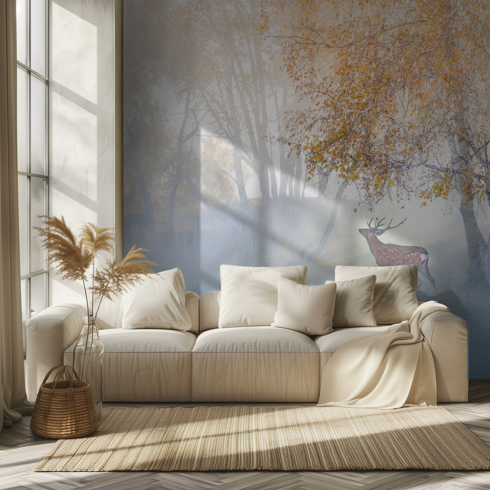 Elk Lost in Mist | Wallpaper