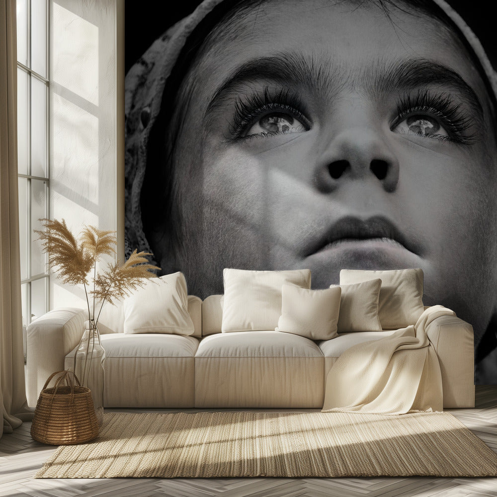 Girl with Sardinian traditional veil | Wallpaper