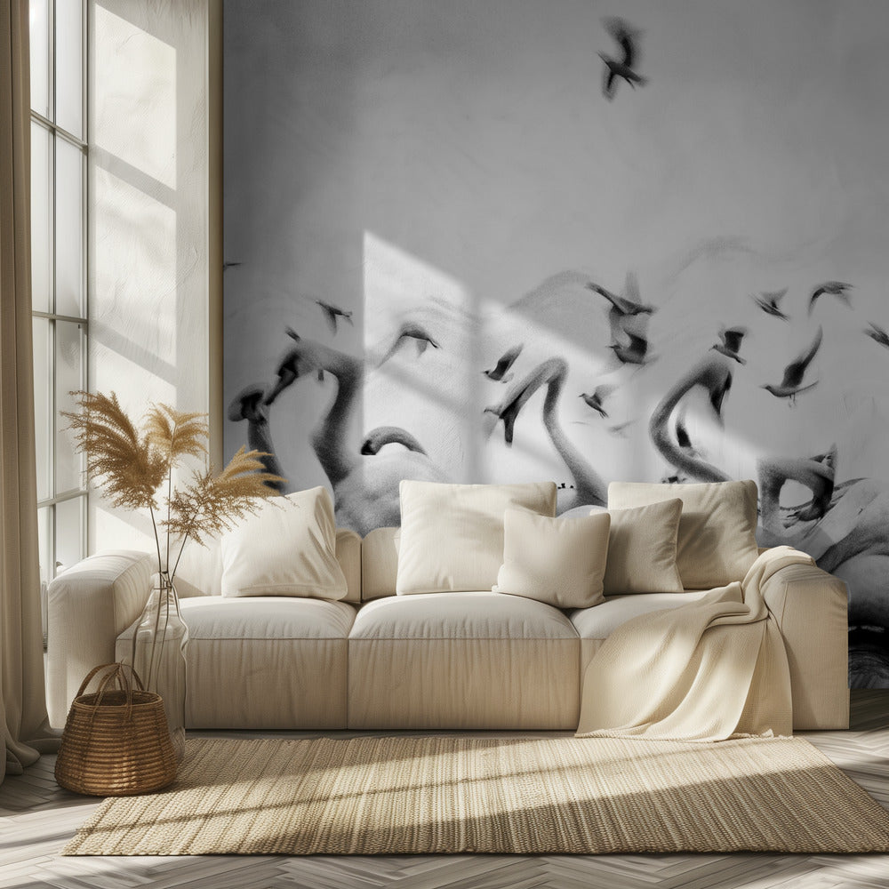 Swans waves | Wallpaper