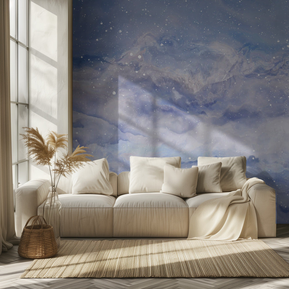 Mountains Under A Starry Sky | Wallpaper