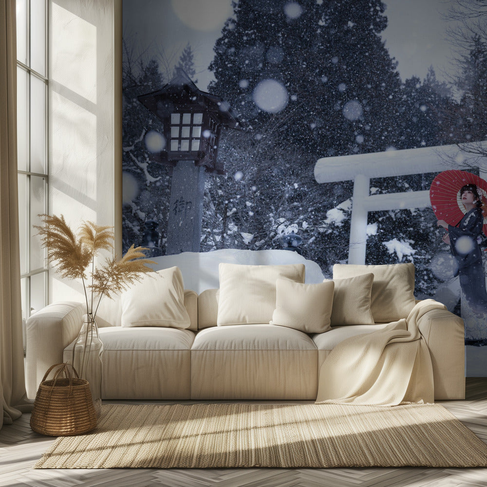 Winter shrine in japan | Wallpaper