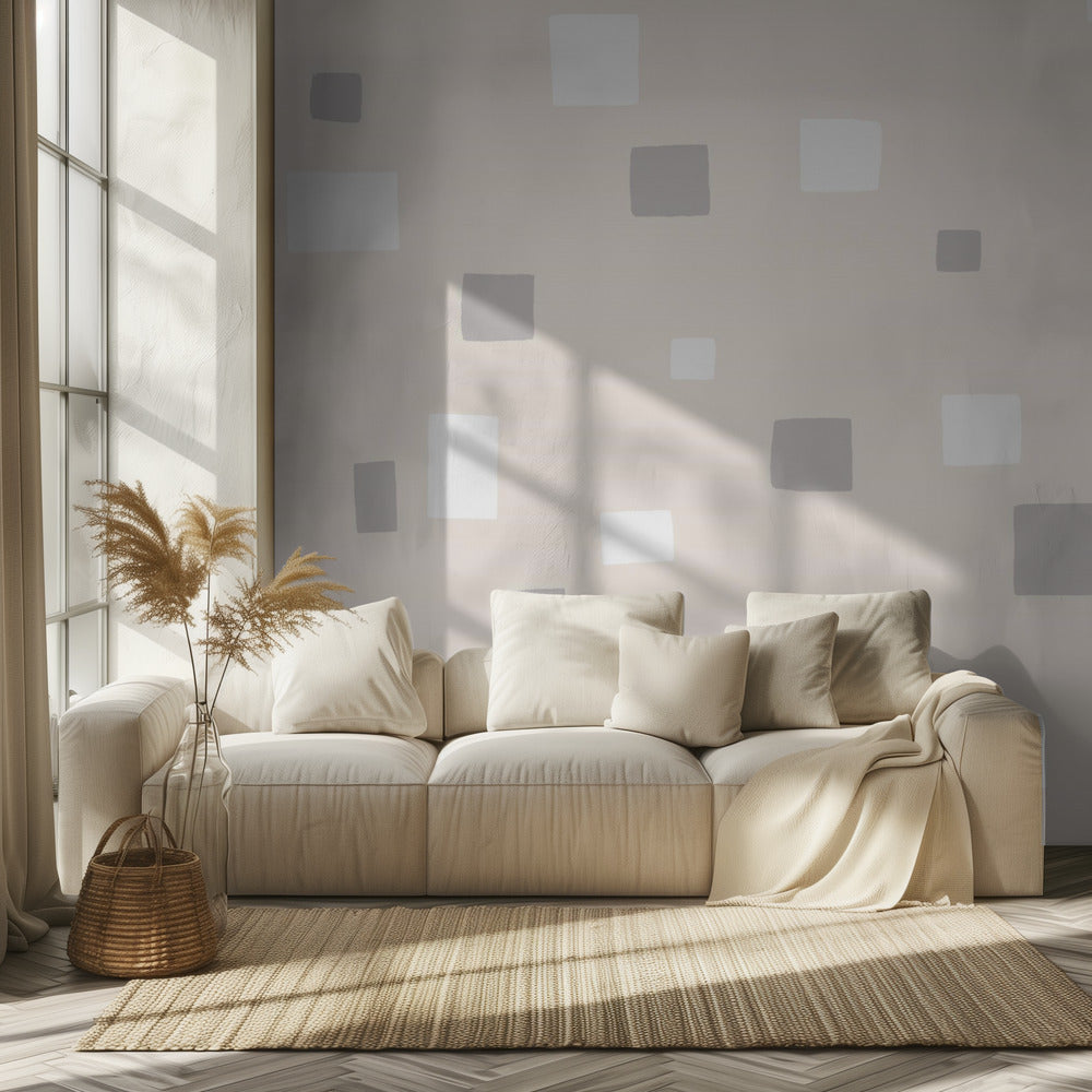 Gray And White Squares | Wallpaper