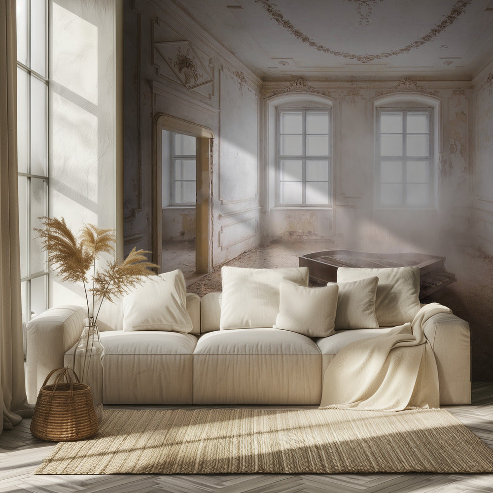 Abandoned Piano in the Dust | Wallpaper