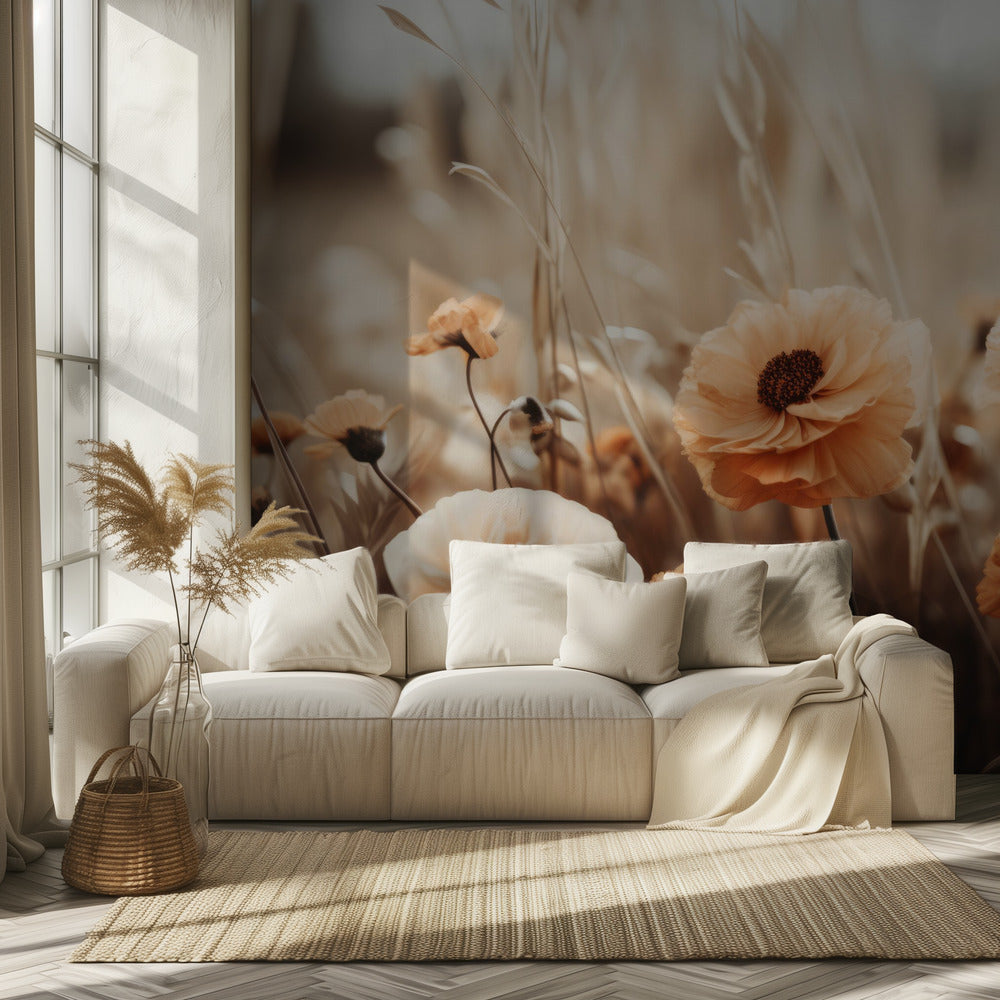 Sepia Blooms | Wallpaper