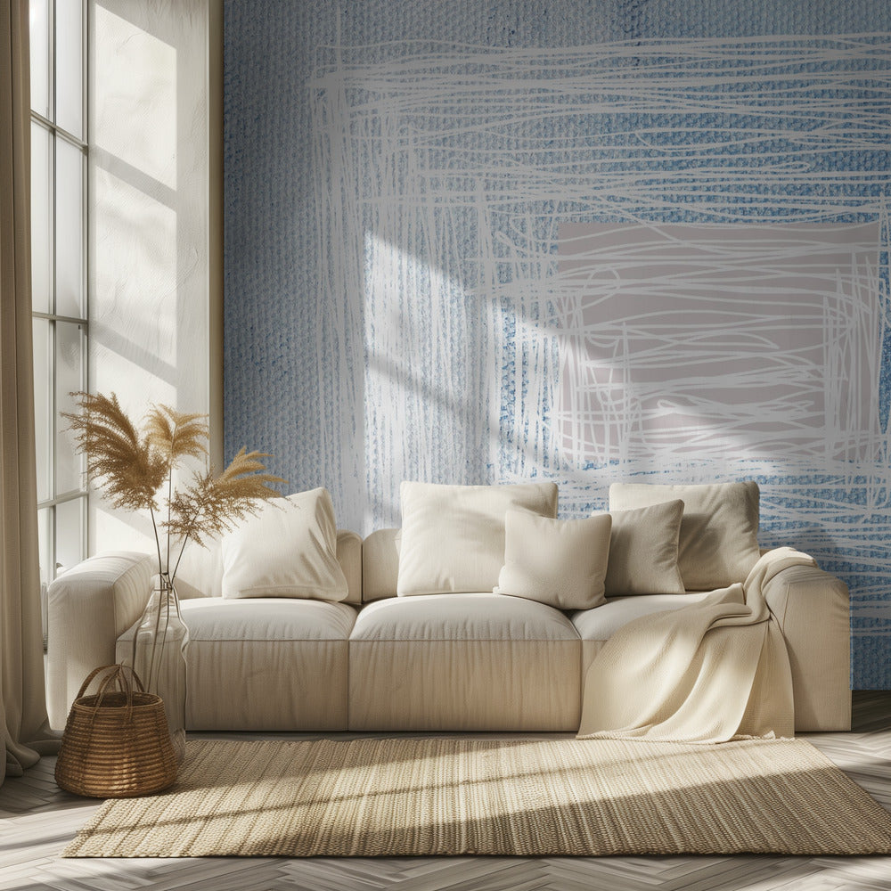 White Whirl Square | Wallpaper