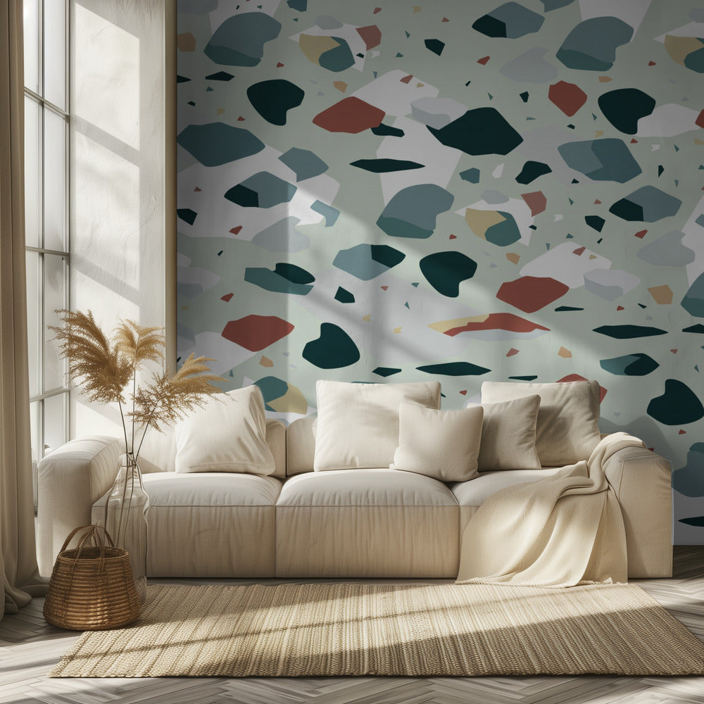 Terrazzo_Light Green | Wallpaper