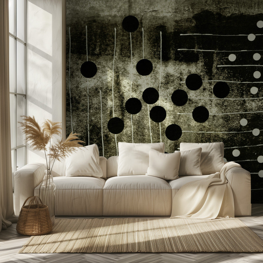 Grayscale Palette With Bold Black And White Dots | Wallpaper