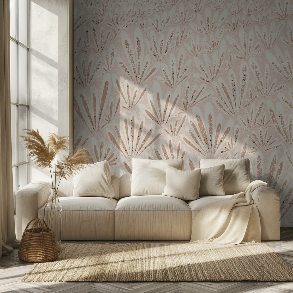 calming essentials meadow chalky rose | Wallpaper