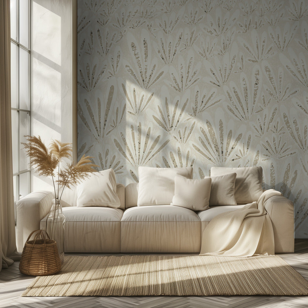 calming essentials meadow neutral white | Wallpaper